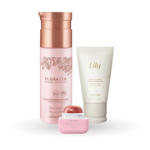 Conjunto Feminino - Hidratação Corpo, Mãos e Lábios